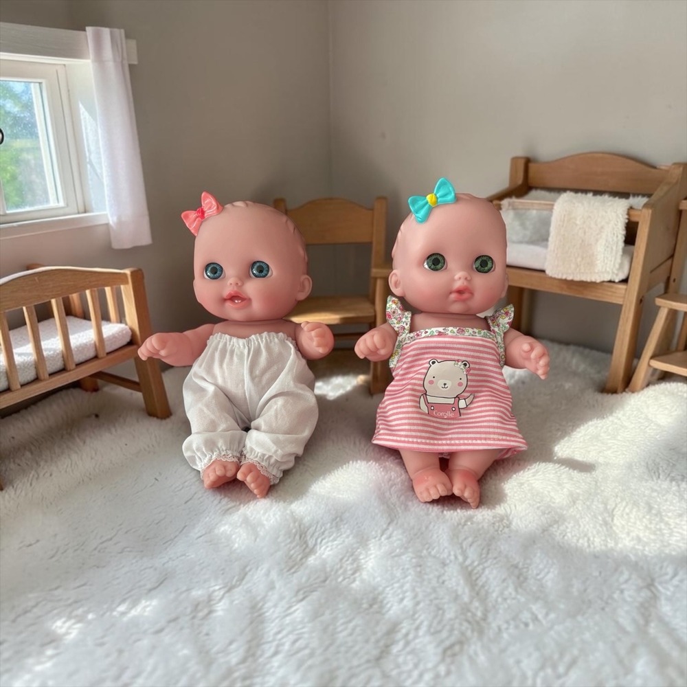 Berenguer 5 Inch Lil Cutesiest dolls Lulu and Bibi With Blue and Green Eyes